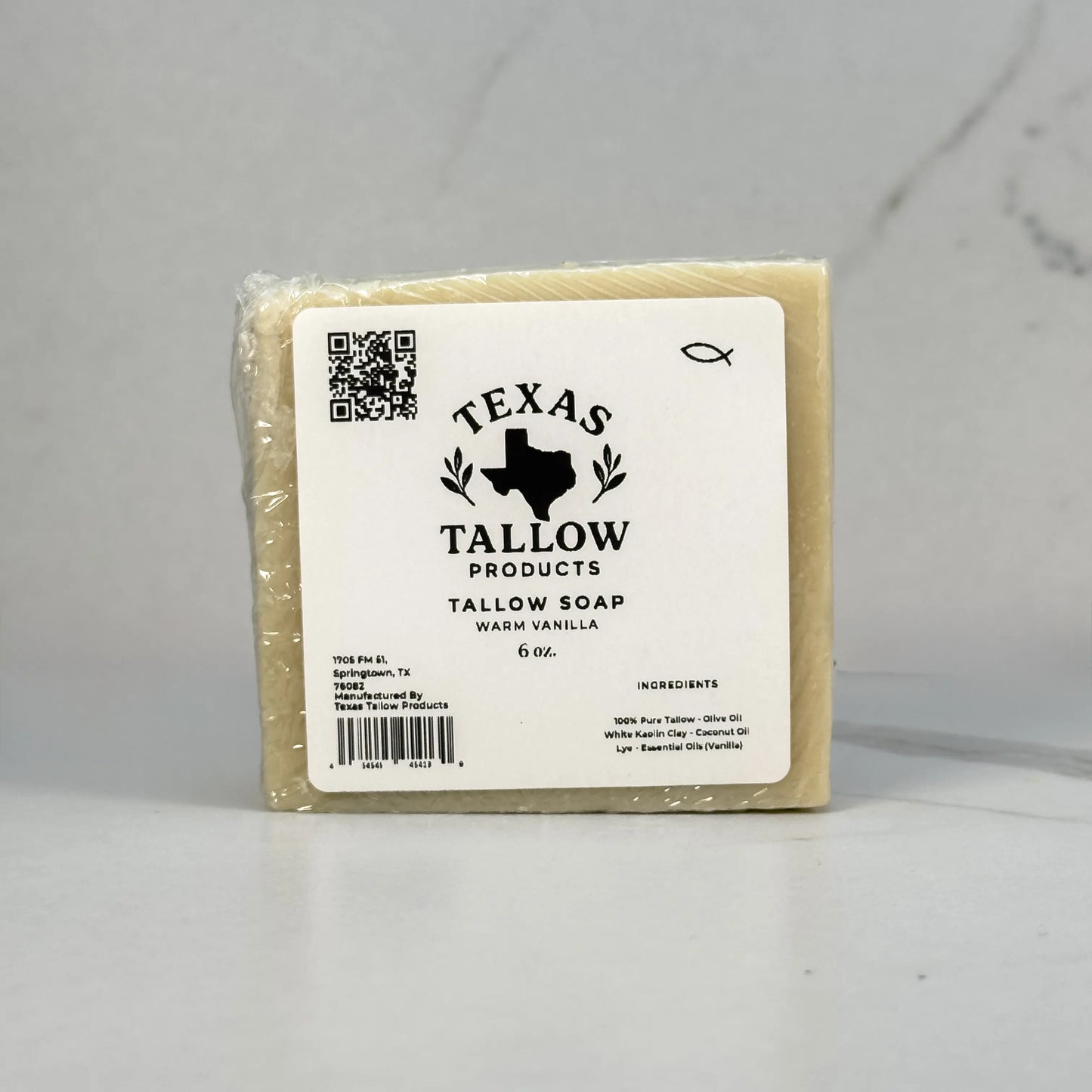Warm Vanilla Beef Tallow Soap — handcrafted 6oz bar