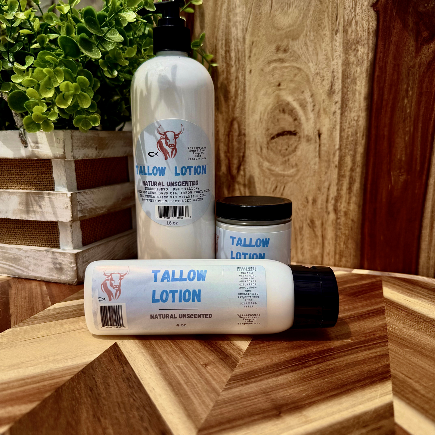 Beef Tallow Lotion - Natural Unscented