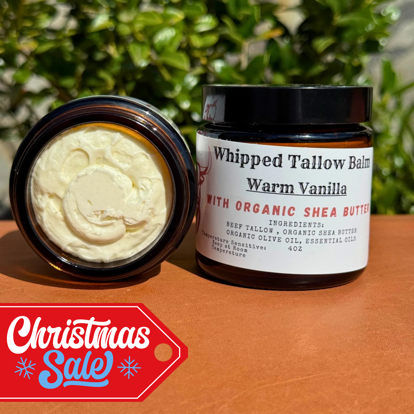 Warm Vanilla Shea Butter Whipped Tallow Balm (4oz)