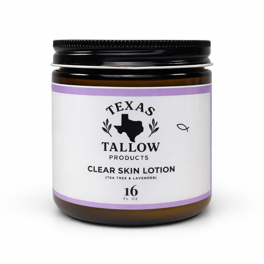 Clear Tallow Lotion (Tea Tree & Lavender) 16oz