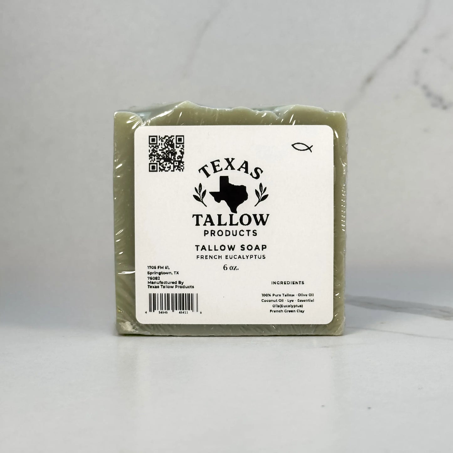 French Eucalyptus Beef Tallow Soap — handcrafted 6oz bar