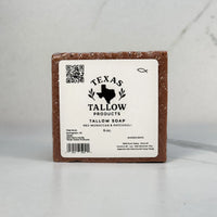 Red Moroccan Clay and Patchouli Beef Tallow Soap — handcrafted 6oz bar