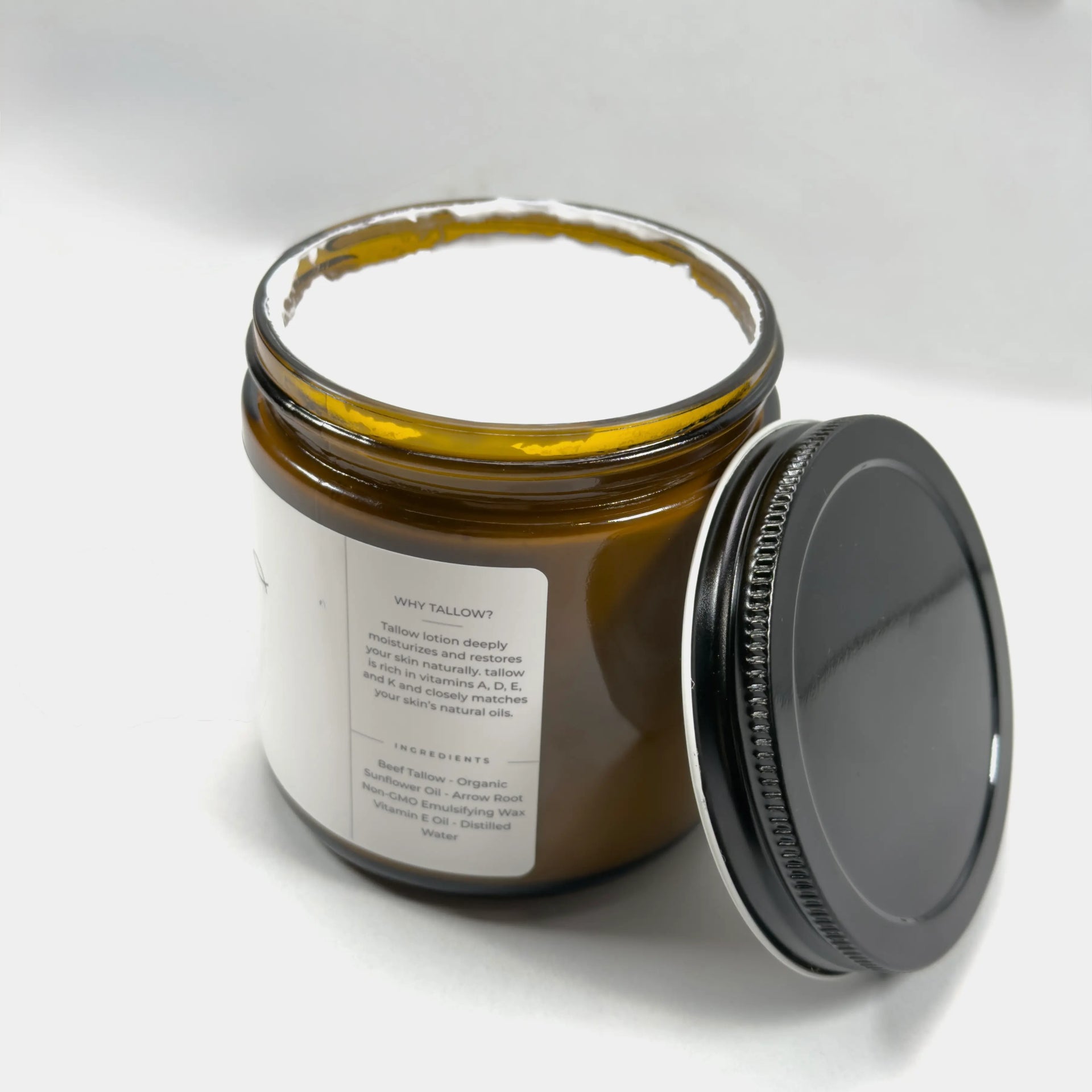 Beef Tallow Lotion - Natural Unscented (16oz)