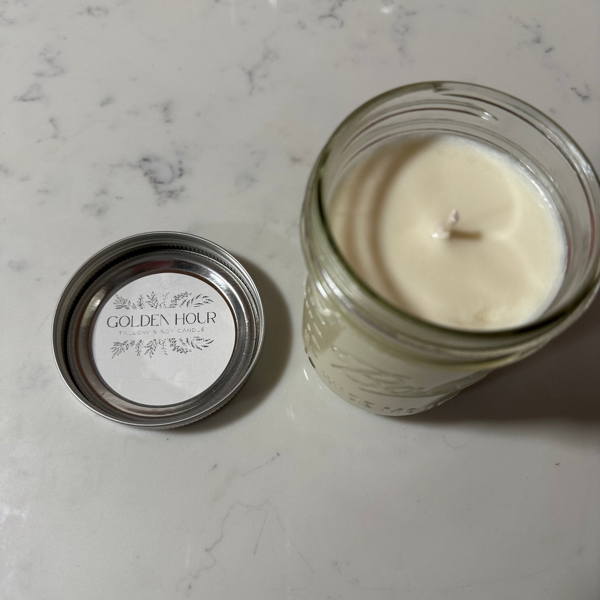 Beef Tallow Candle (16oz) Golden Hour