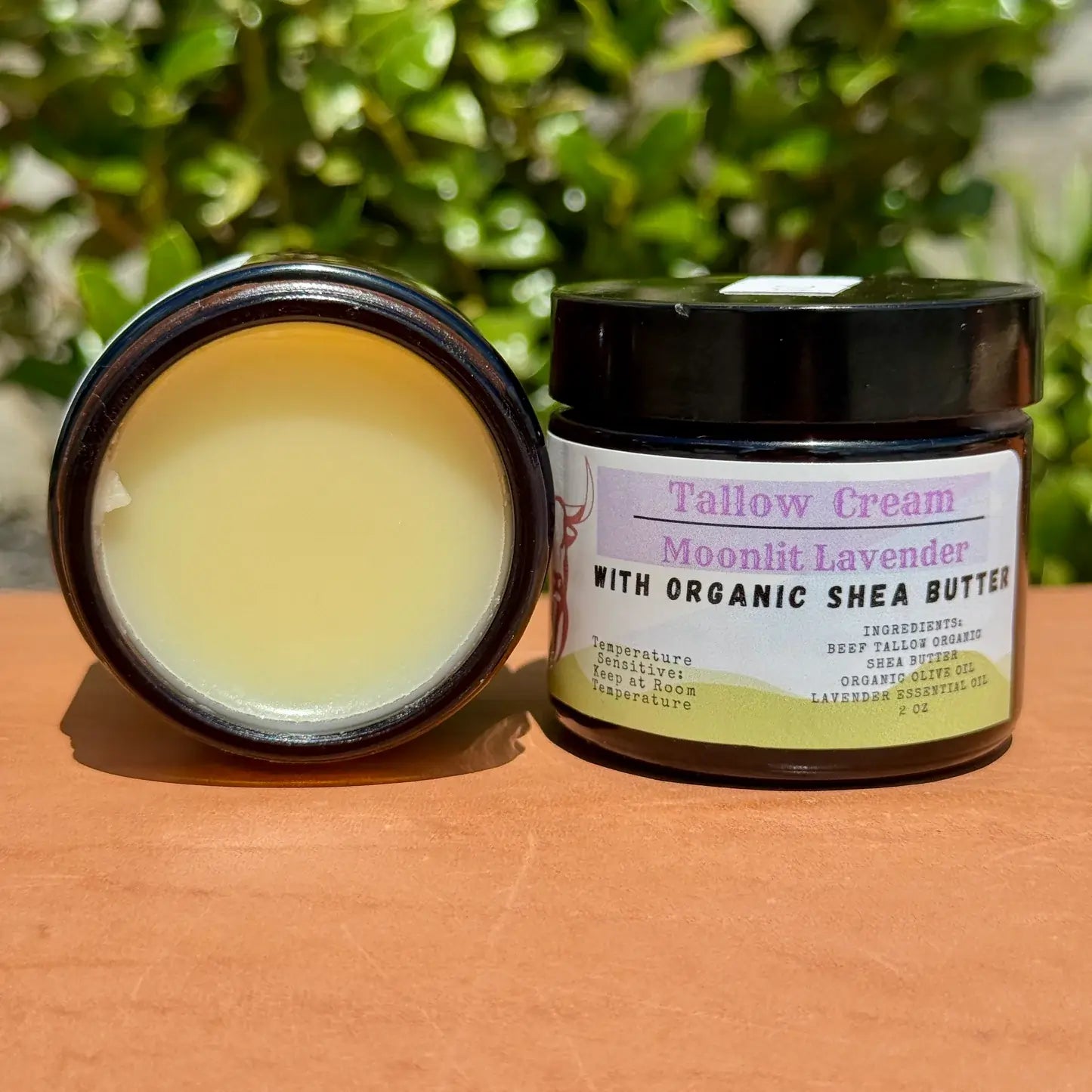 Moonlit Lavender Shea Butter Tallow Cream — 2oz jar handcrafted in Texas