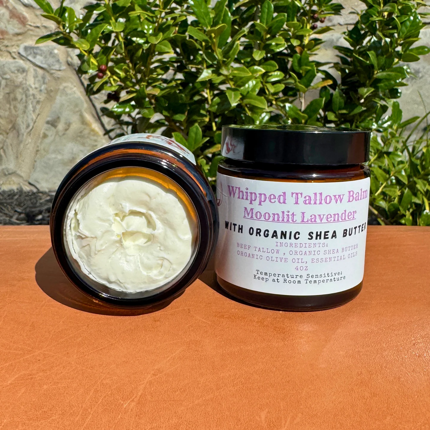 Moonlit Lavender Shea Butter Whipped Tallow Balm — 4oz jar handcrafted in Texas