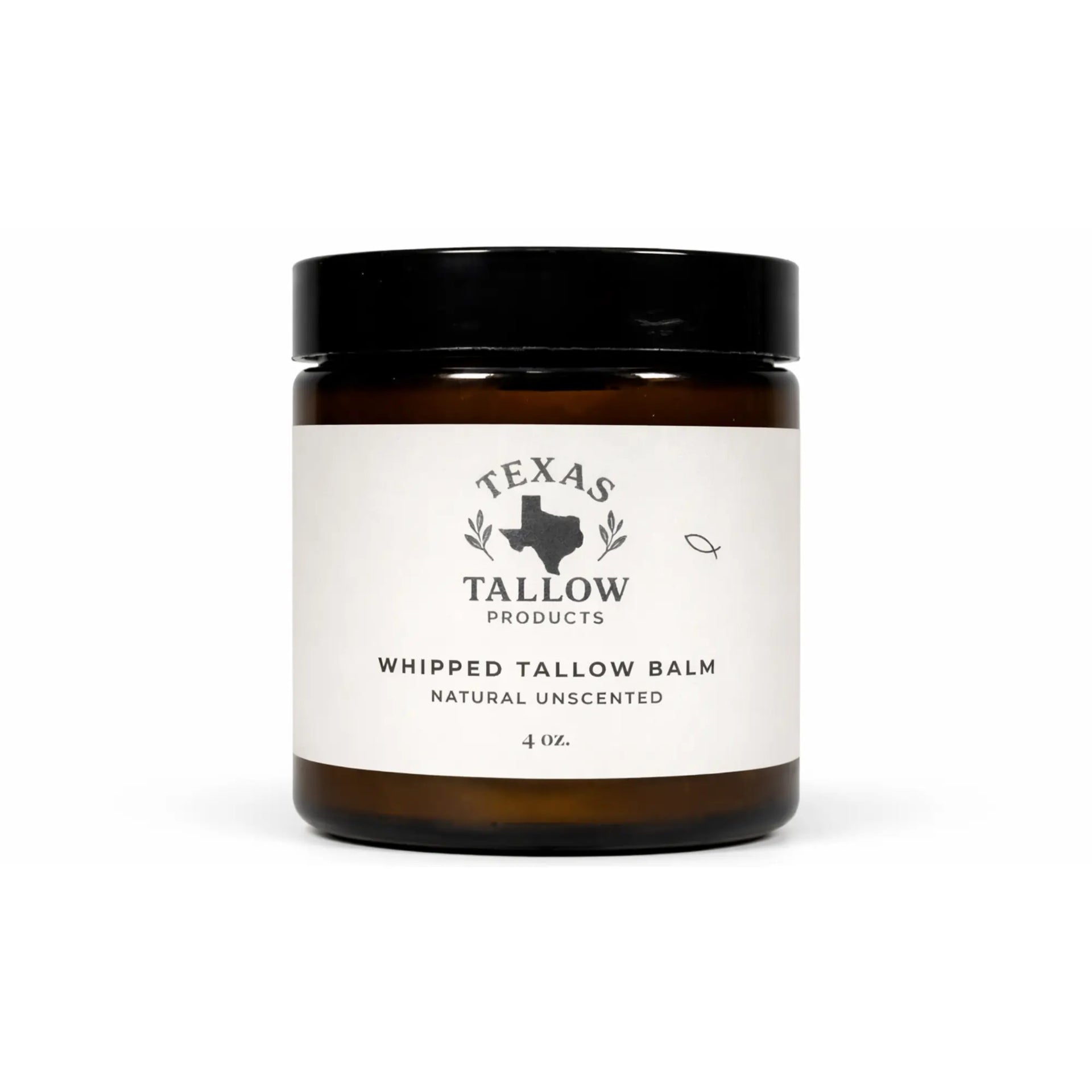 Natural Unscented Shea Butter Whipped Tallow Balm 4oz — styled product image