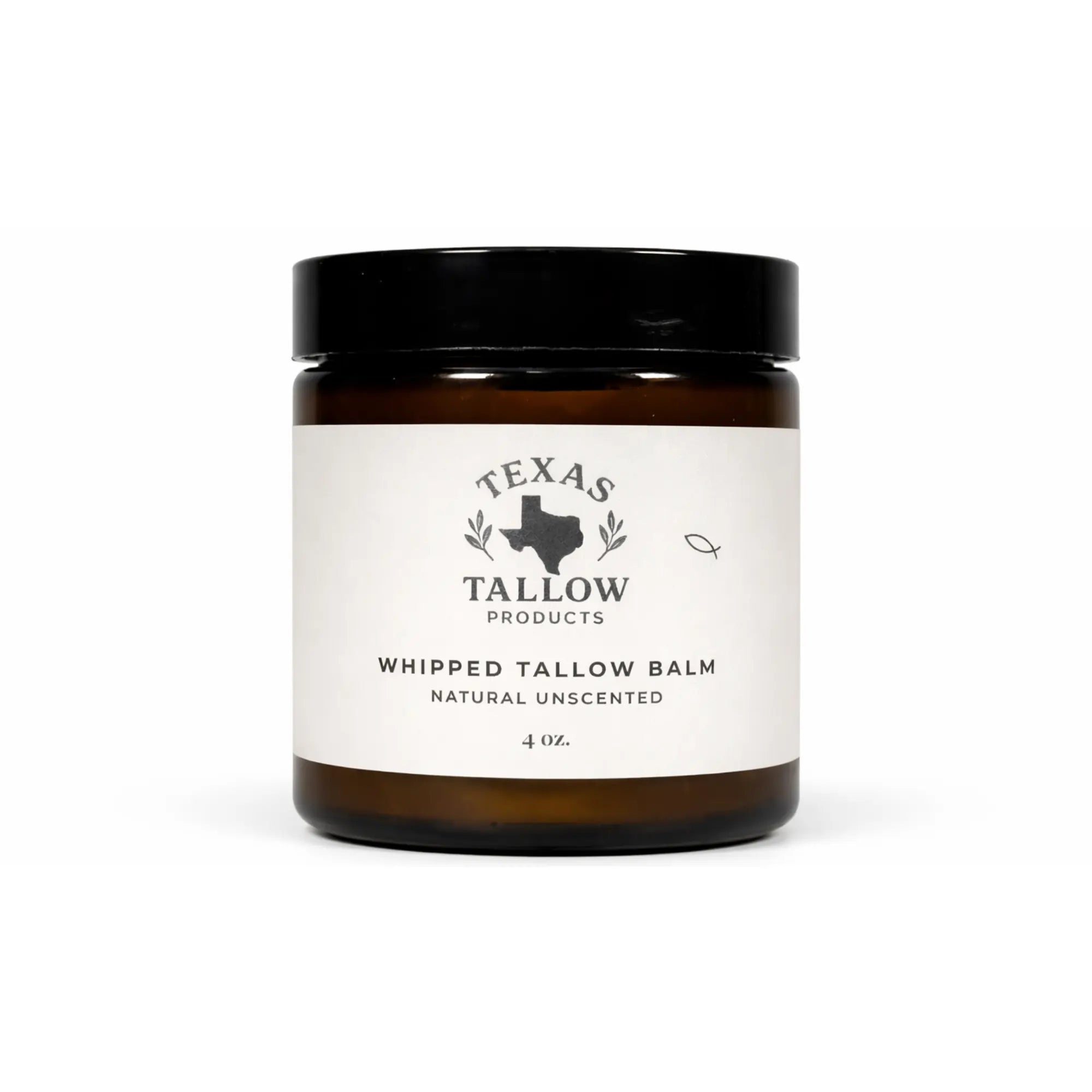 Natural Unscented Shea Butter Whipped Tallow Balm 4oz — styled product image