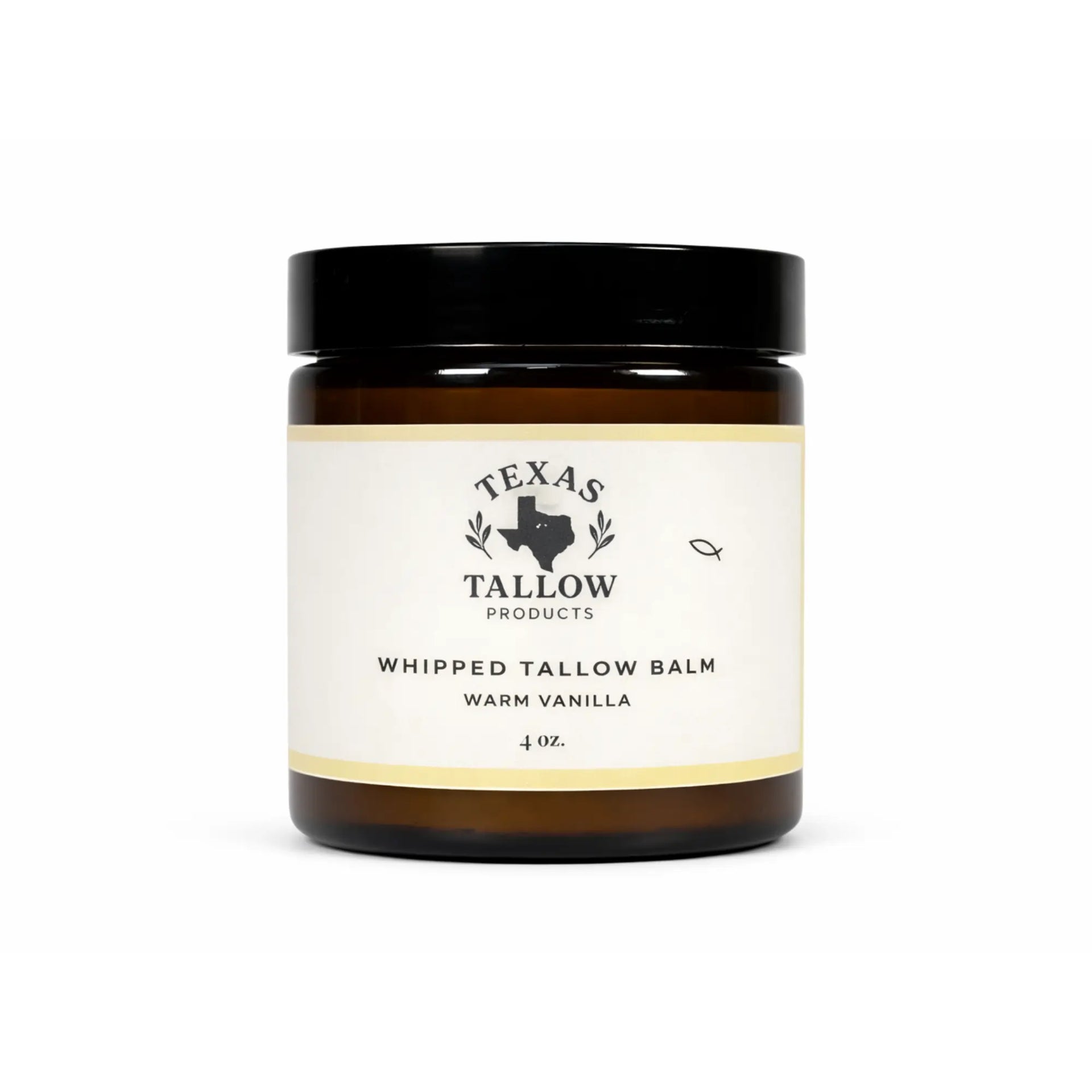 Warm Vanilla Shea Butter Whipped Tallow Balm (4oz)