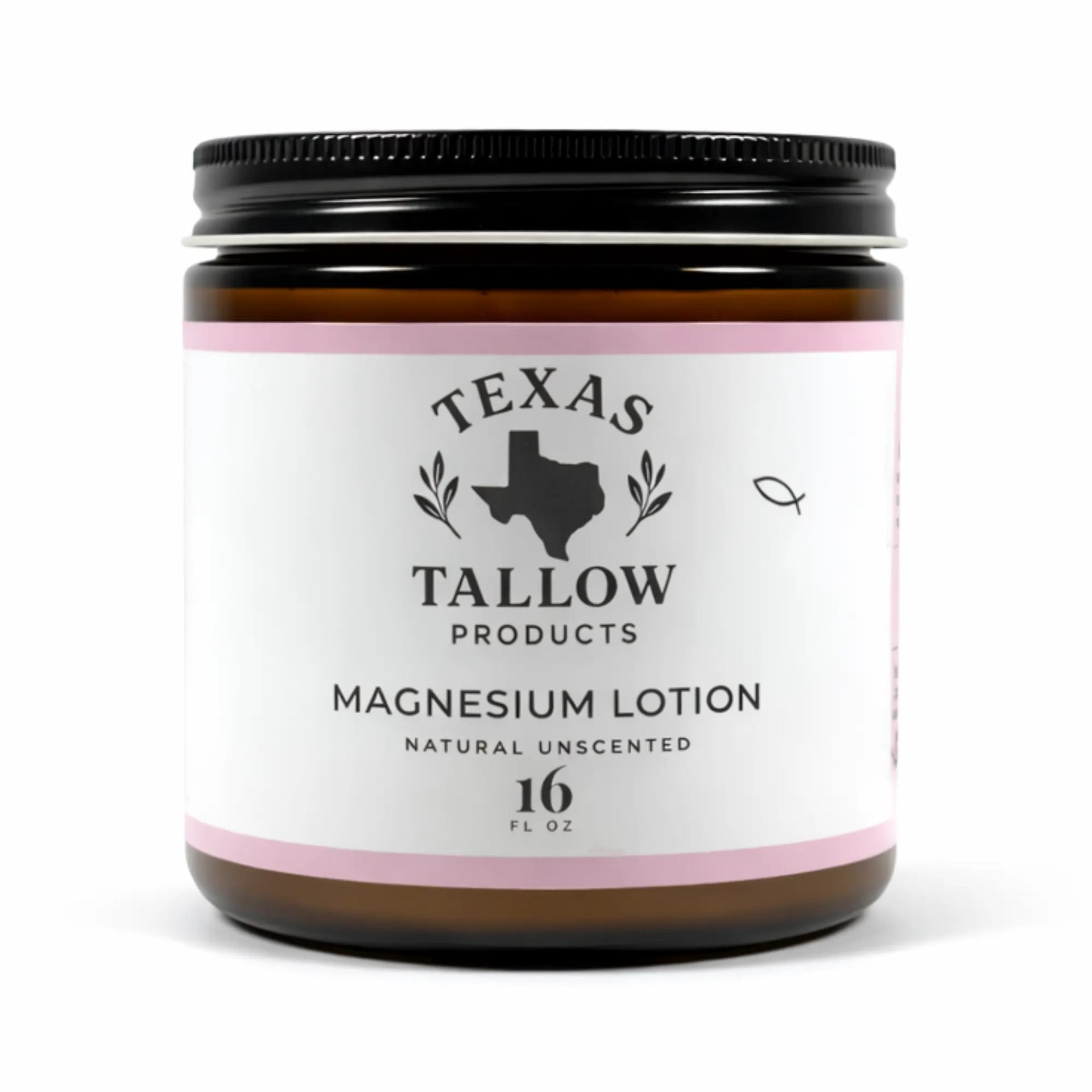 Magnesium Tallow Lotion - Natural Unscented (16oz)