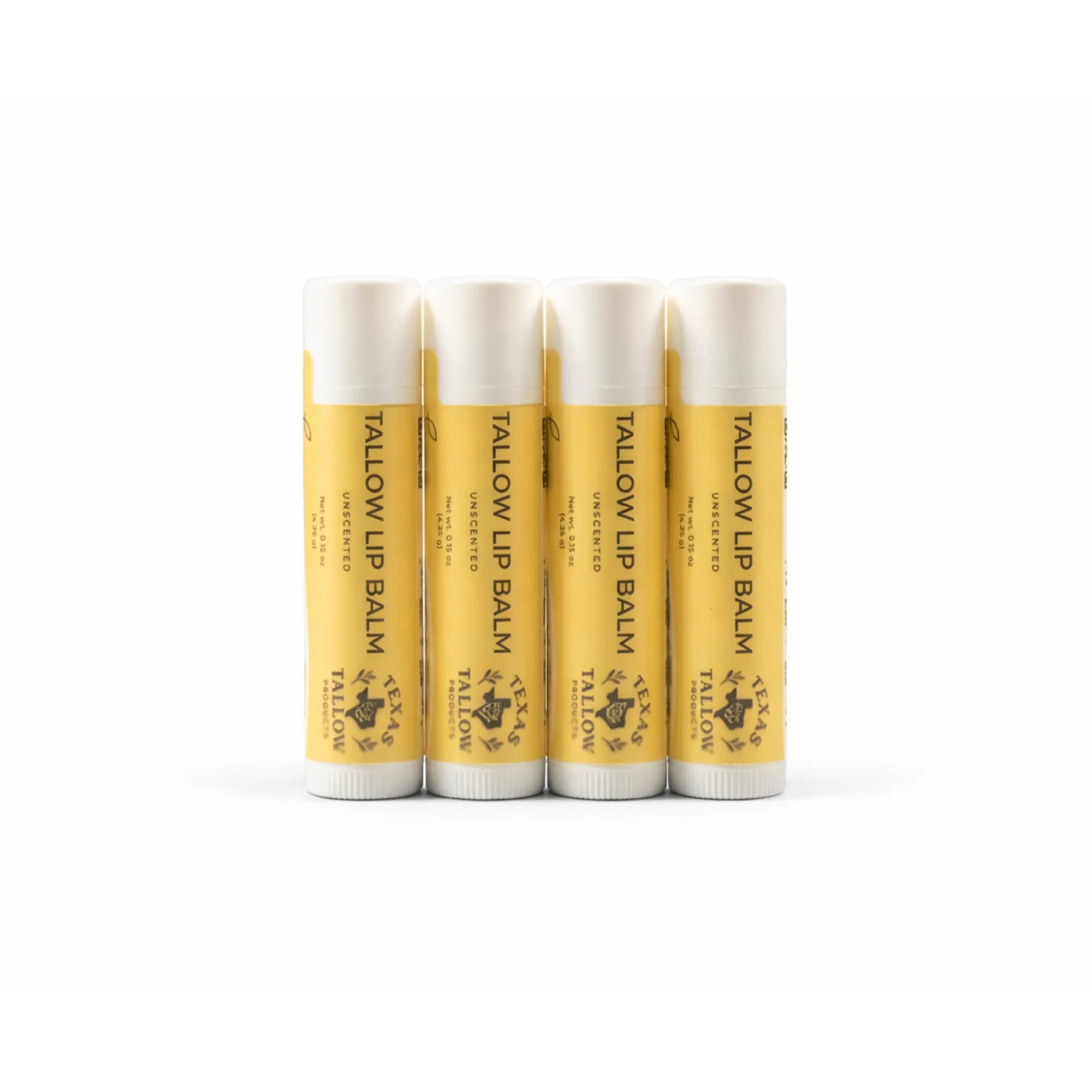 Tallow Lip Balm Unscented 4 Pack