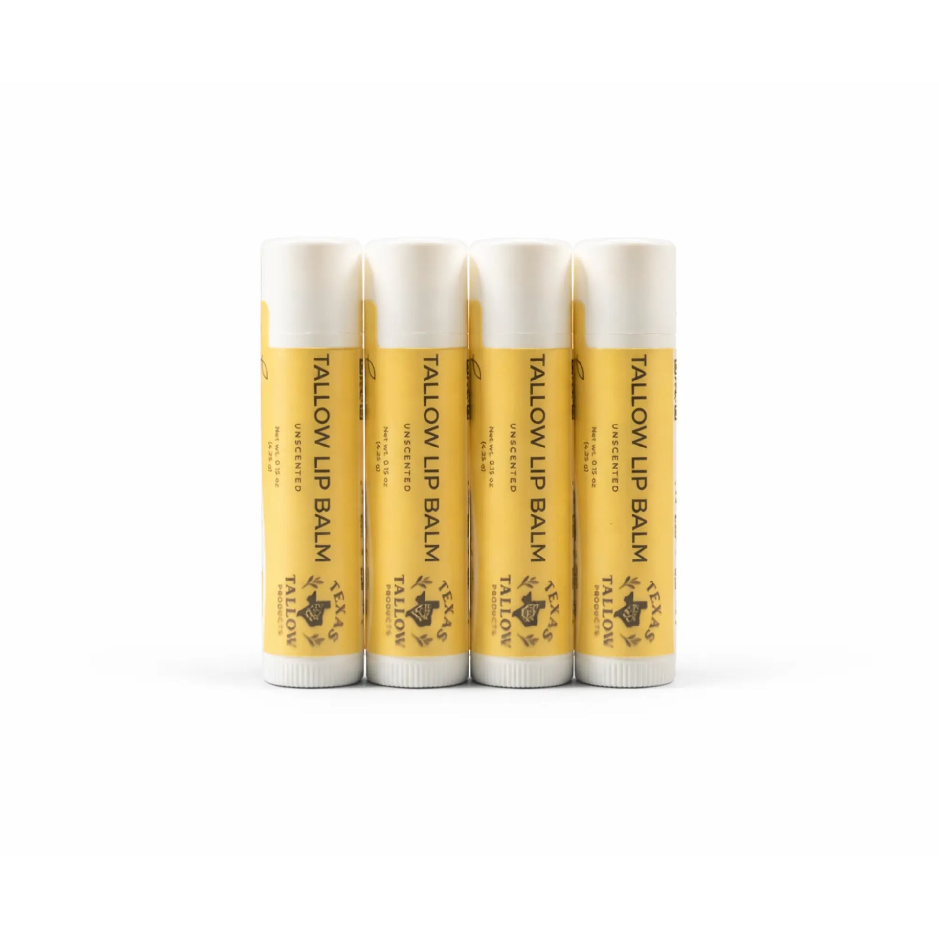 Tallow Lip Balm Unscented 4 Pack