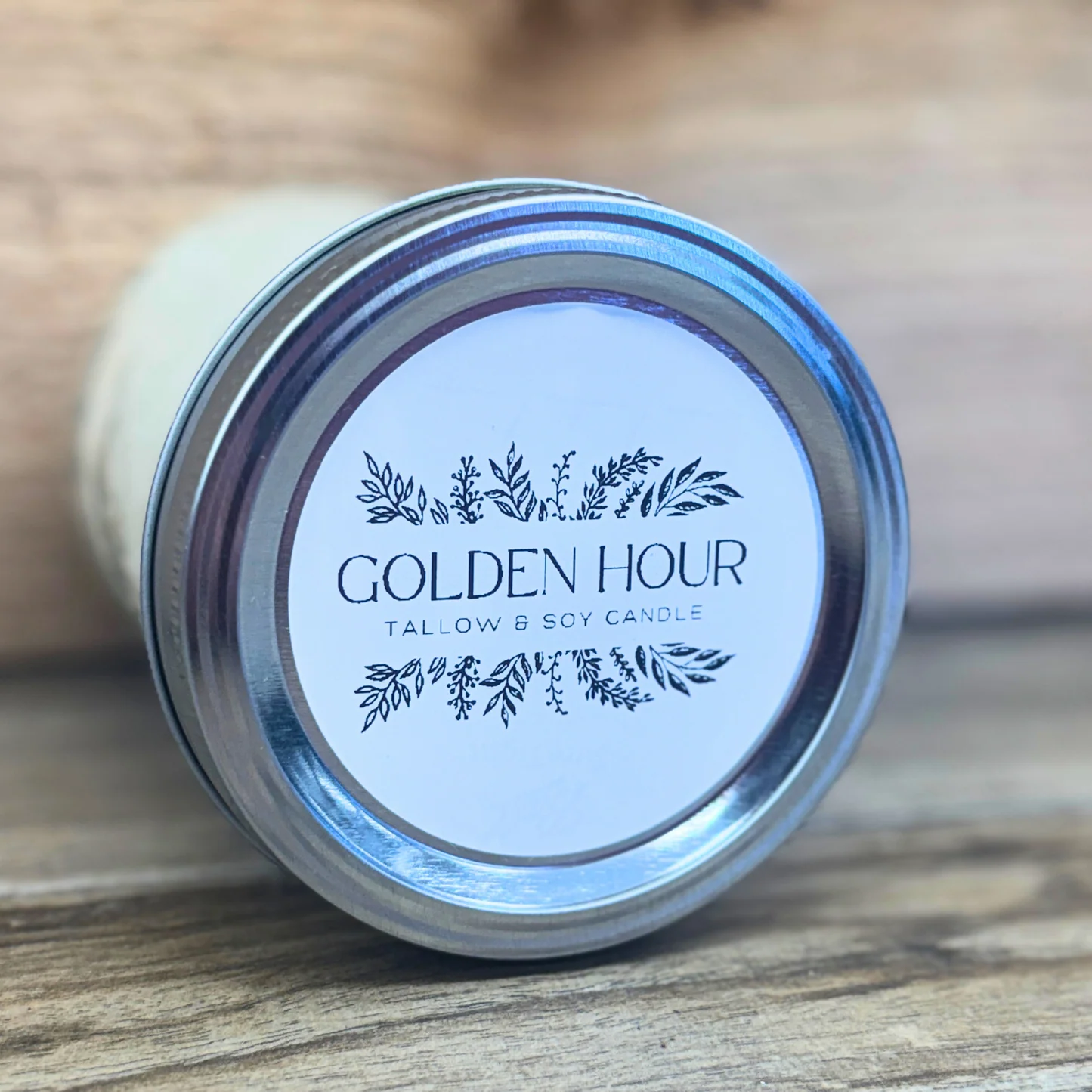 Beef Tallow Candle (16oz) Golden Hour