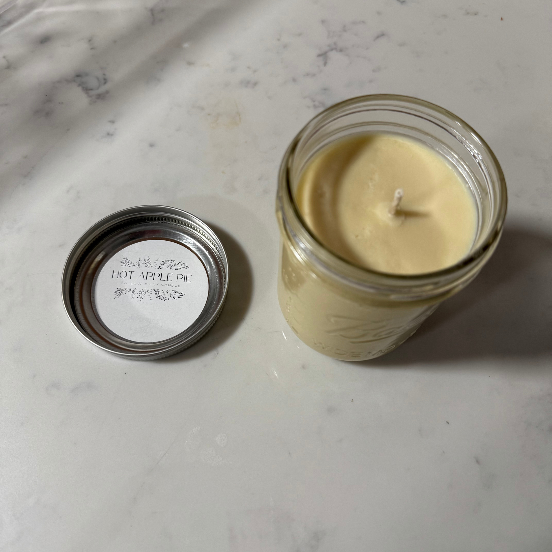 Beef Tallow Candle (16oz) Hot Apple Pie
