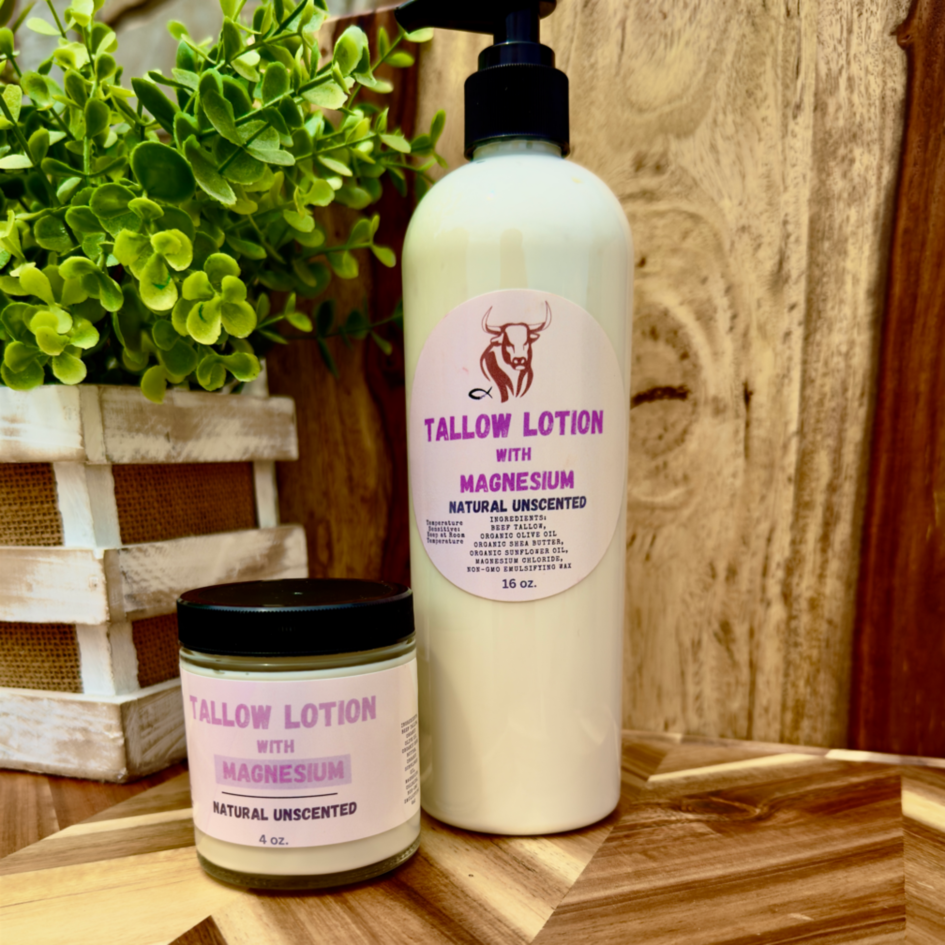 Magnesium Tallow Lotion - Natural Unscented